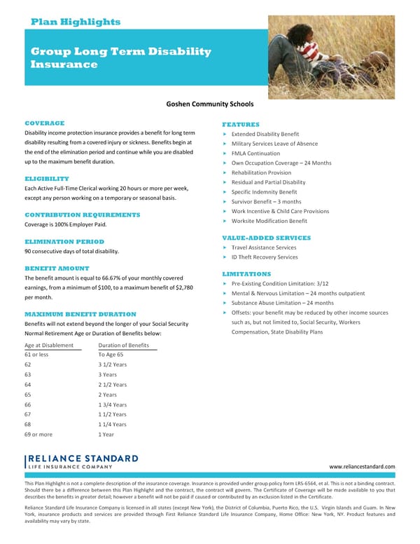 Class 4 LTD Highlight Sheet - Page 1