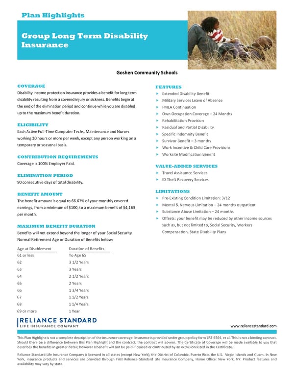 Class 3 LTD Highlight Sheet - Page 1