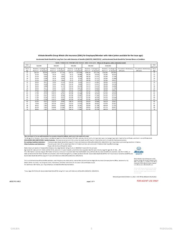 Voluntary Whole Life - Allstate - Page 5