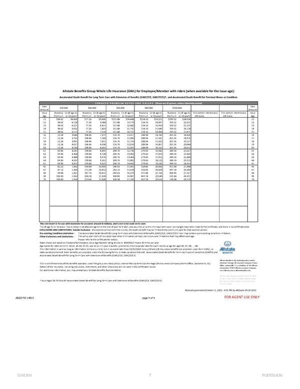 Voluntary Whole Life - Allstate - Page 7
