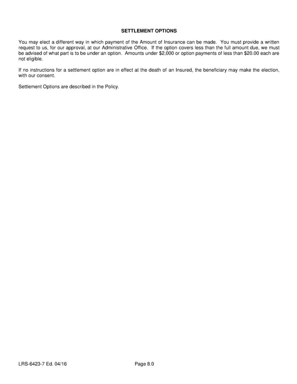 Class 2 Group Life (Basic and Term) Certificate - Page 11