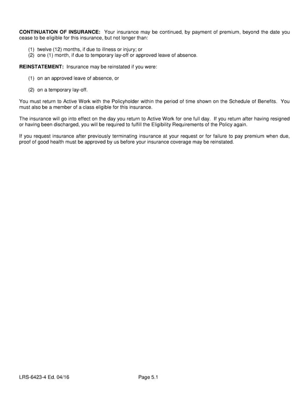 Class 3 Group Life (Basic and Term) Certificate - Page 8