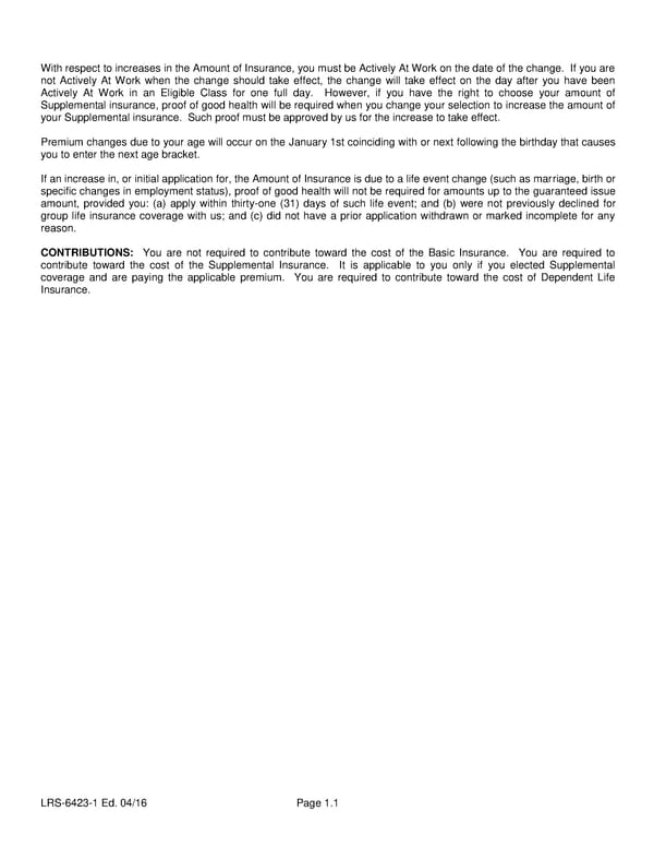 Class 4 Group Life (Basic and Term) Certificate - Page 3