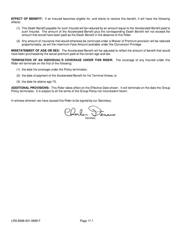 Class 4 Group Life (Basic and Term) Certificate - Page 23