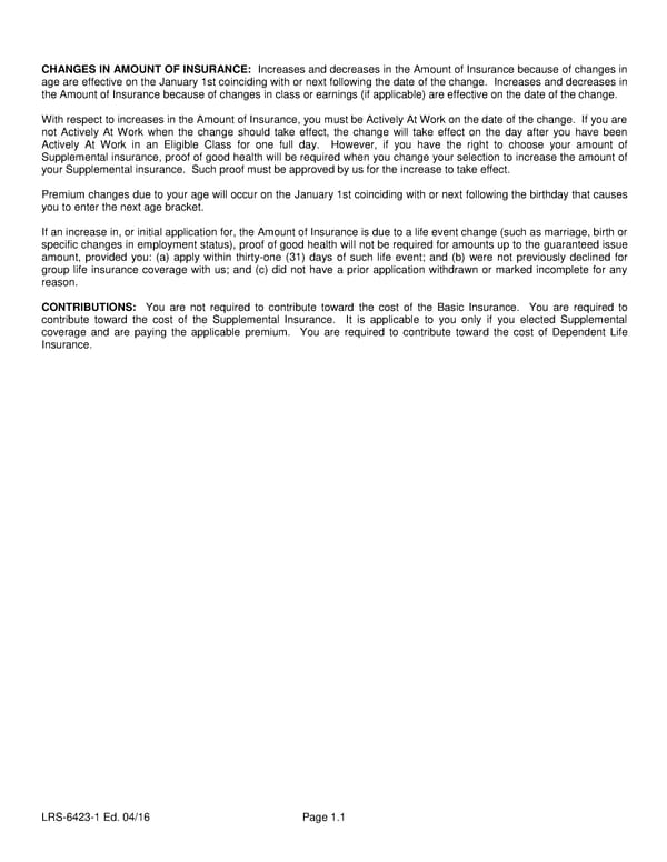 Class 5 Group Life (Basic and Term) Certificate - Page 3