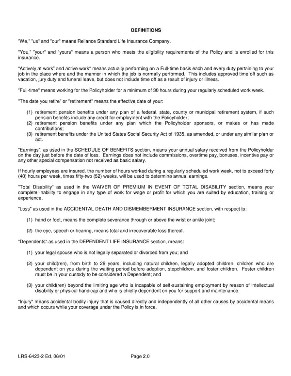 Class 5 Group Life (Basic and Term) Certificate - Page 4