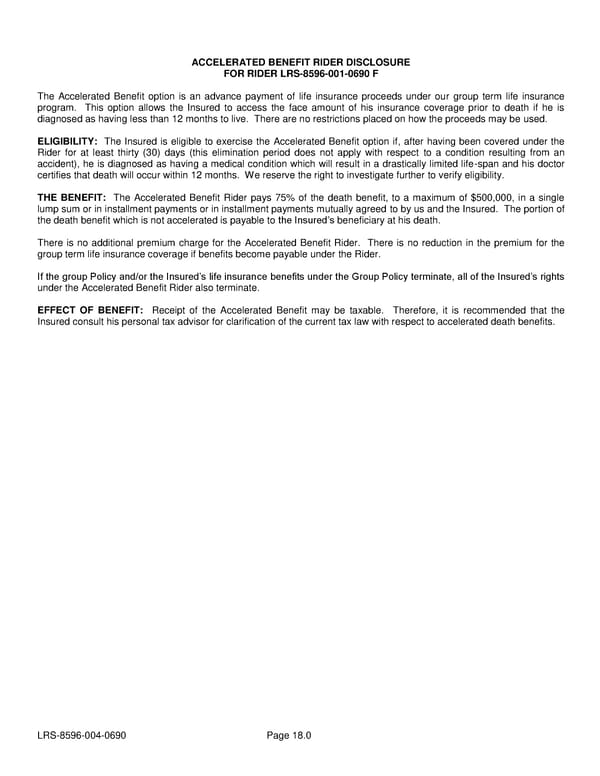 Class 5 Group Life (Basic and Term) Certificate - Page 24