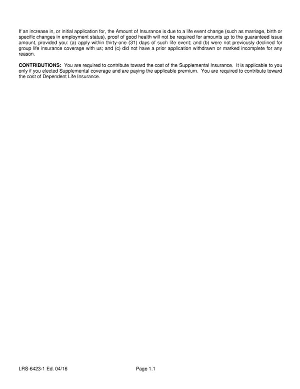 Class 6 Group Life (Basic and Term) Certificate - Page 3