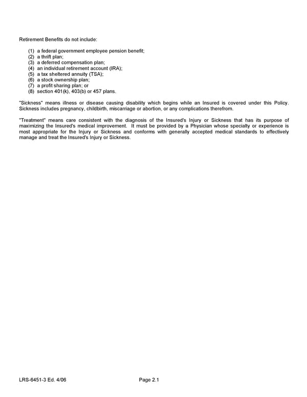 Voluntary Short Term Disability Policy - Page 11