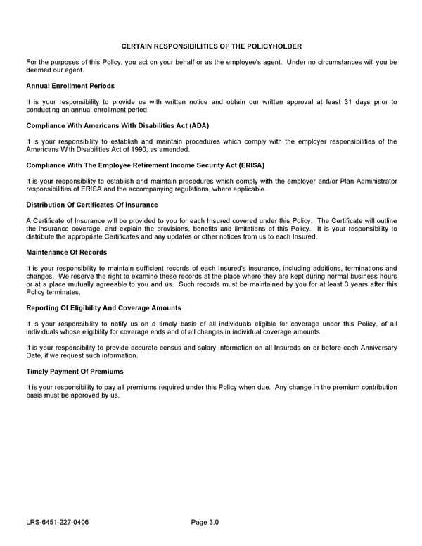 Voluntary Short Term Disability Policy - Page 12