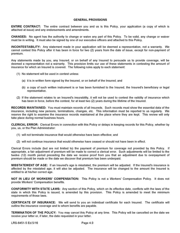 Voluntary Short Term Disability Policy - Page 13