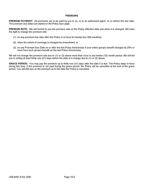 Voluntary Short Term Disability Policy - Page 22