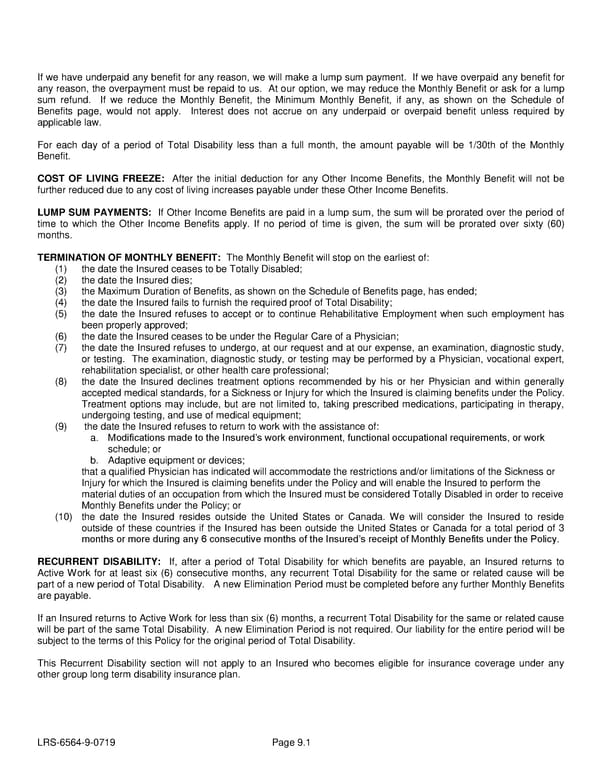 LTD Policy - Page 25