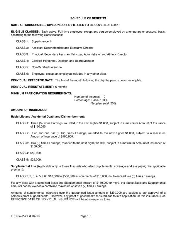 Group Life (Basic and Term) Policy - Page 9