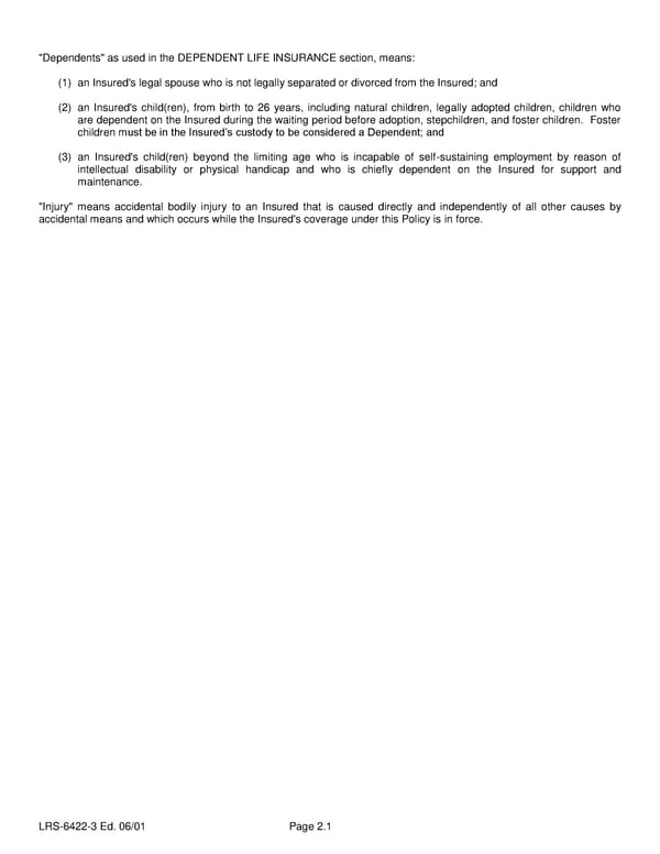 Group Life (Basic and Term) Policy - Page 13