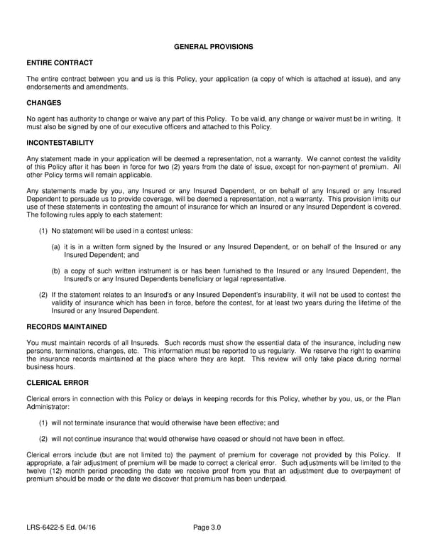 Group Life (Basic and Term) Policy - Page 14