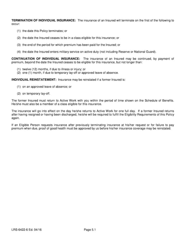 Group Life (Basic and Term) Policy - Page 18