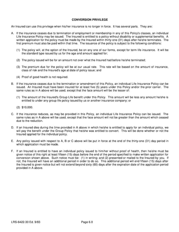 Group Life (Basic and Term) Policy - Page 19