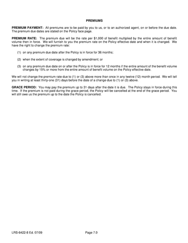 Group Life (Basic and Term) Policy - Page 20