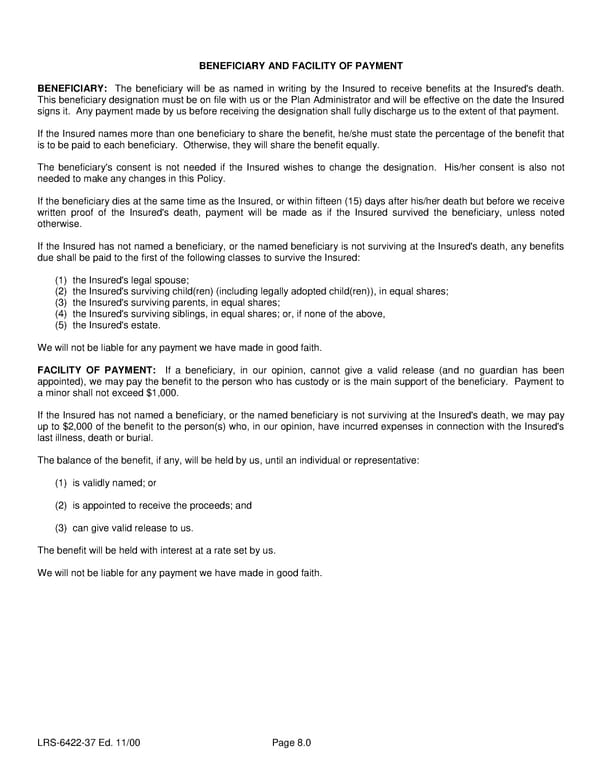 Group Life (Basic and Term) Policy - Page 21