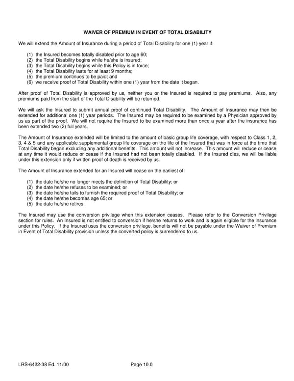 Group Life (Basic and Term) Policy - Page 23