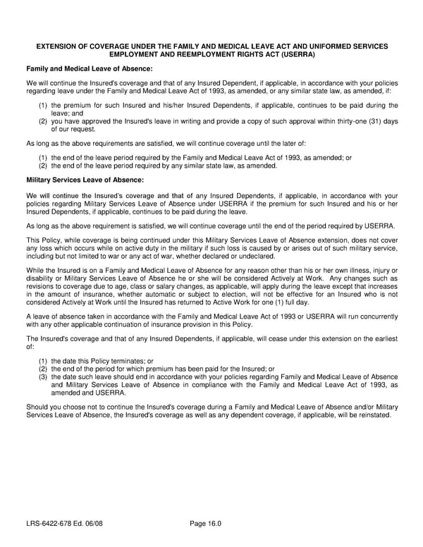 Group Life (Basic and Term) Policy - Page 31