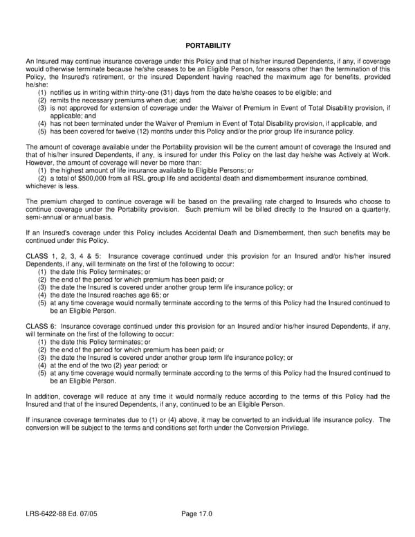 Group Life (Basic and Term) Policy - Page 32