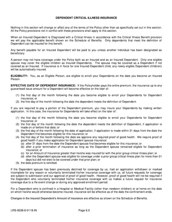 Voluntary Critical Illness Certificate - Page 11