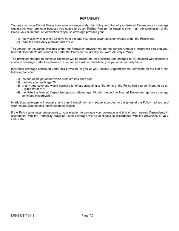 Voluntary Critical Illness Certificate - Page 13