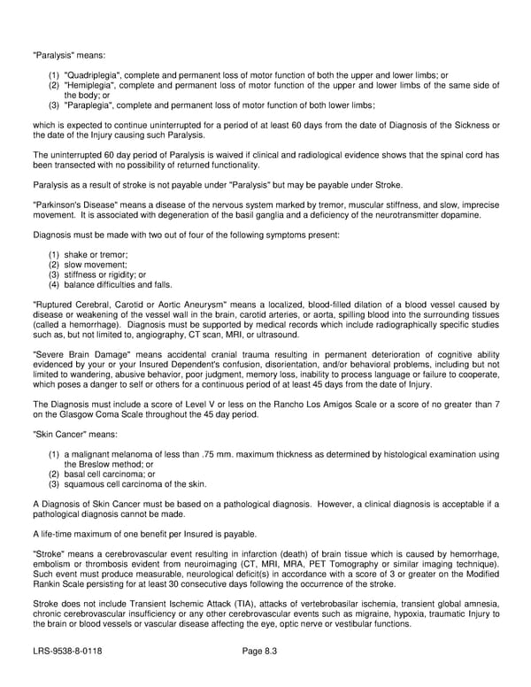 Voluntary Critical Illness Certificate - Page 17