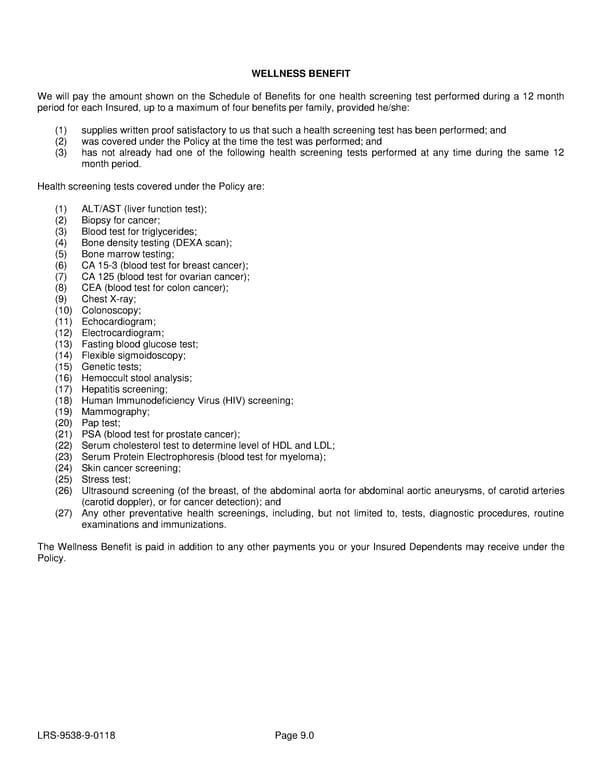 Voluntary Critical Illness Certificate - Page 20