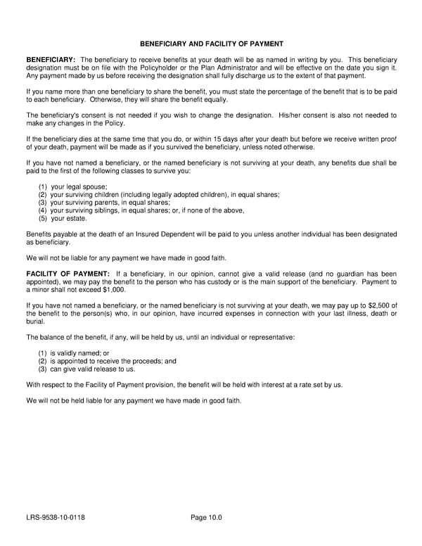 Voluntary Critical Illness Certificate - Page 21