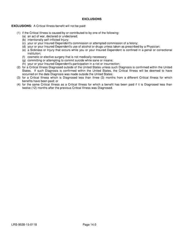 Voluntary Critical Illness Certificate - Page 25