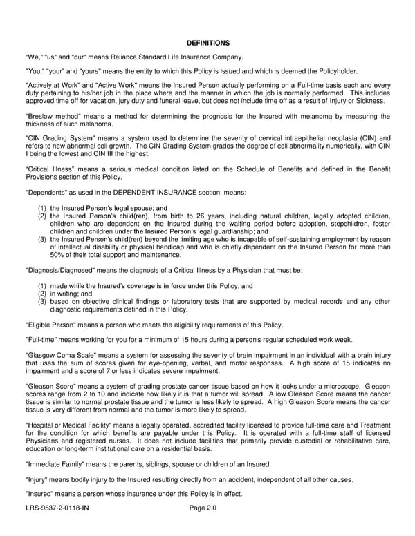 Voluntary Critical Illness Policy - Page 12