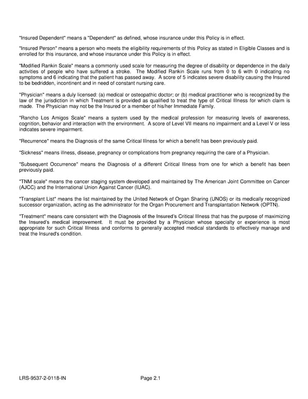 Voluntary Critical Illness Policy - Page 13