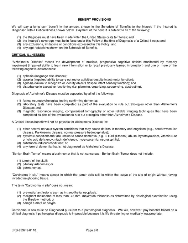 Voluntary Critical Illness Policy - Page 23