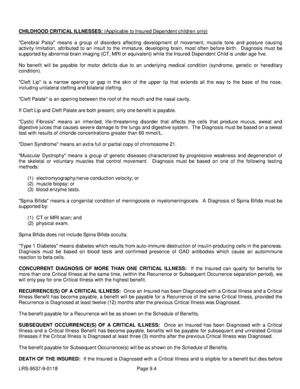 Voluntary Critical Illness Policy - Page 27