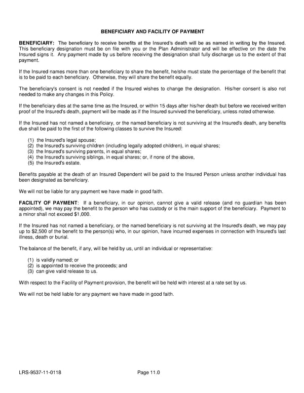 Voluntary Critical Illness Policy - Page 30