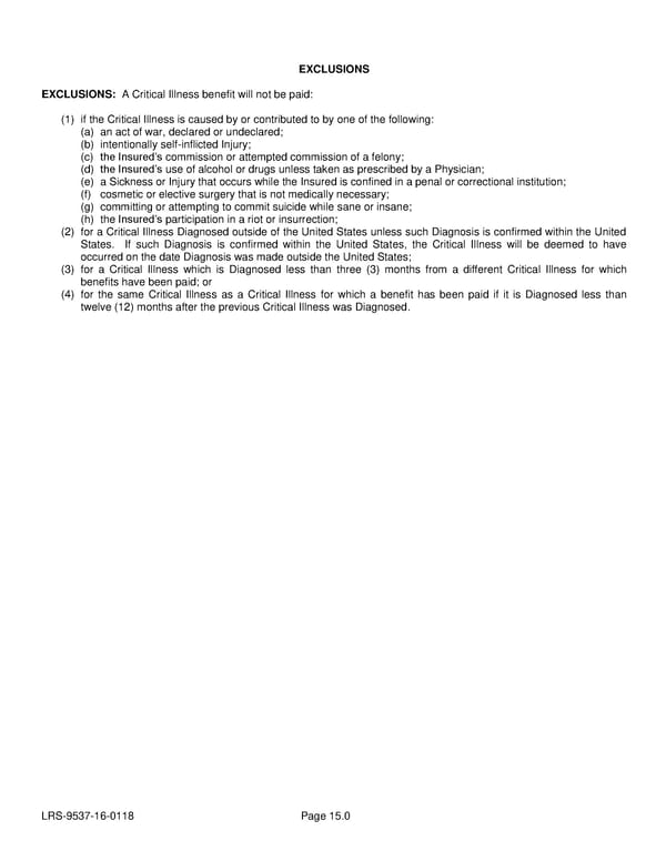 Voluntary Critical Illness Policy - Page 34