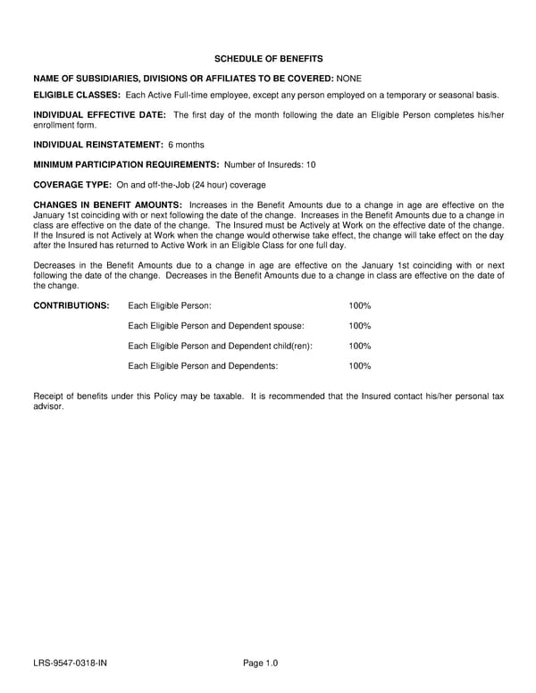 Voluntary Accident Policy - Page 9