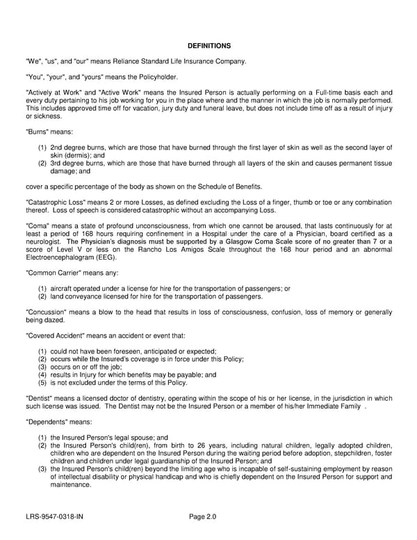 Voluntary Accident Policy - Page 15
