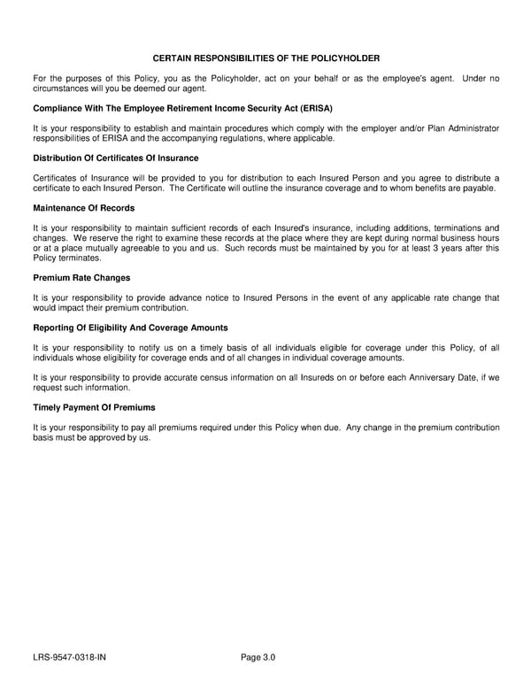 Voluntary Accident Policy - Page 18