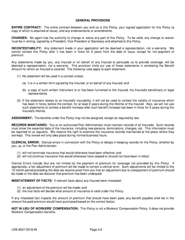 Voluntary Accident Policy - Page 19