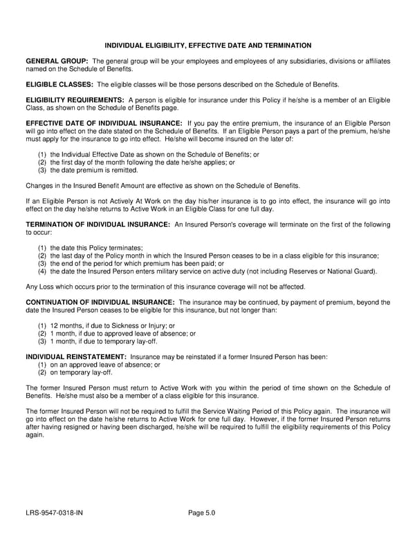 Voluntary Accident Policy - Page 21