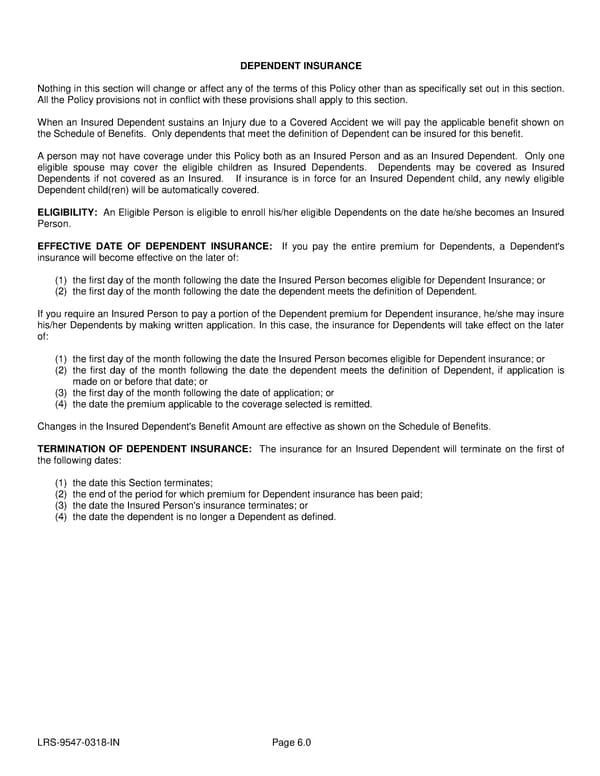 Voluntary Accident Policy - Page 22