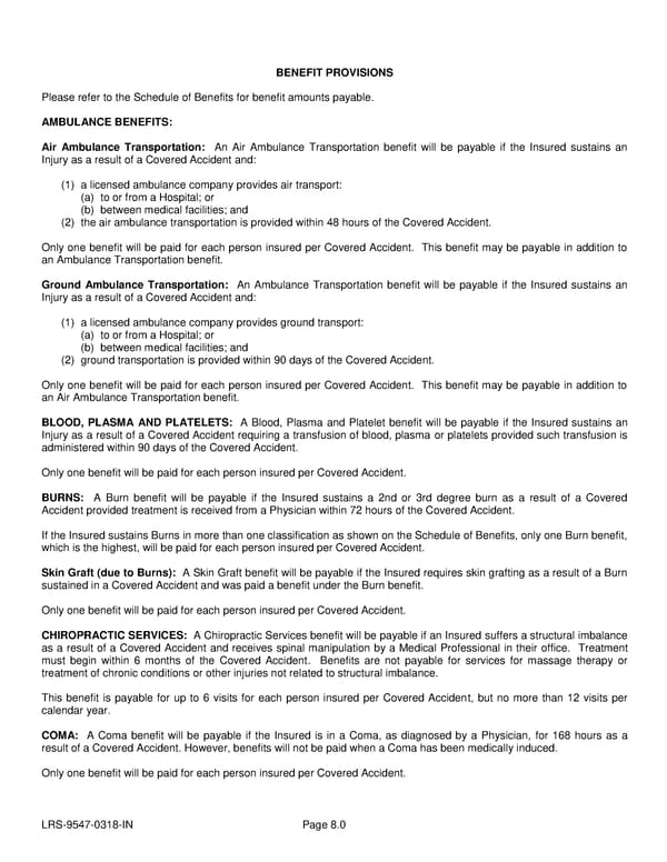 Voluntary Accident Policy - Page 25