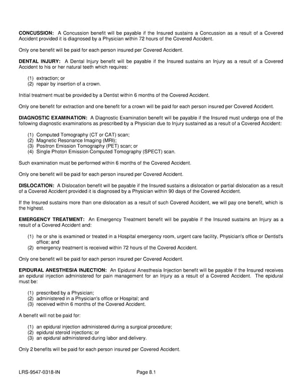 Voluntary Accident Policy - Page 26