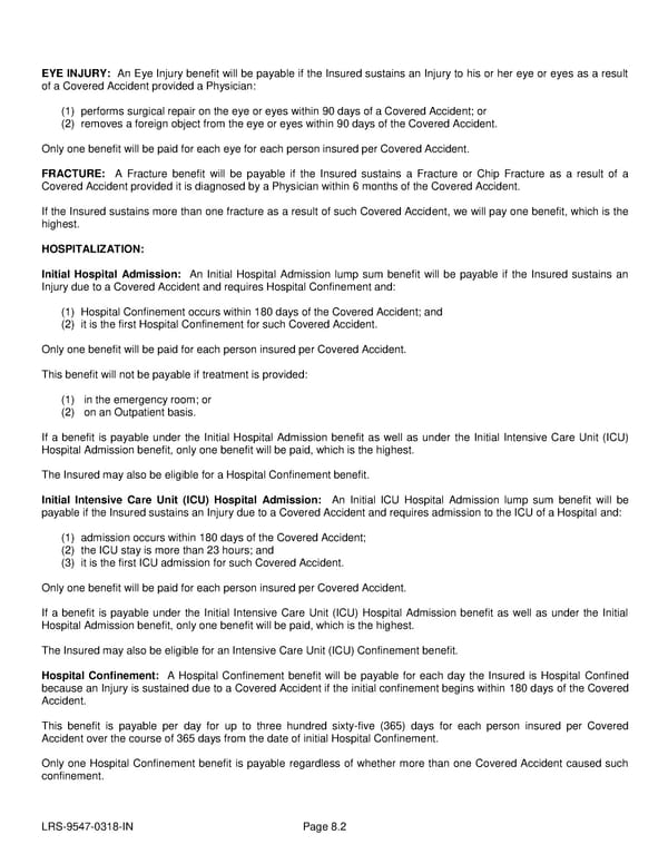 Voluntary Accident Policy - Page 27