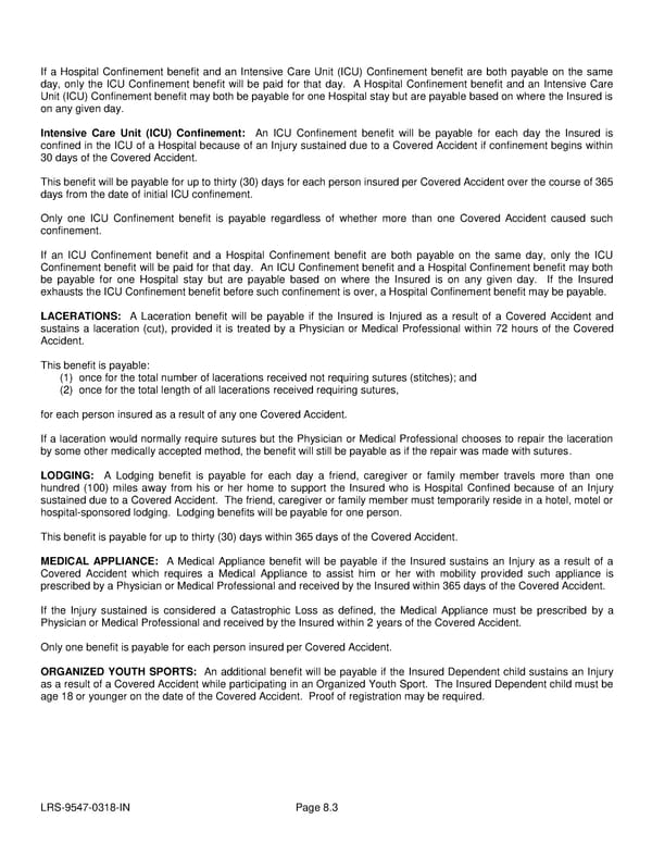 Voluntary Accident Policy - Page 28