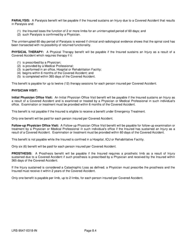 Voluntary Accident Policy - Page 29